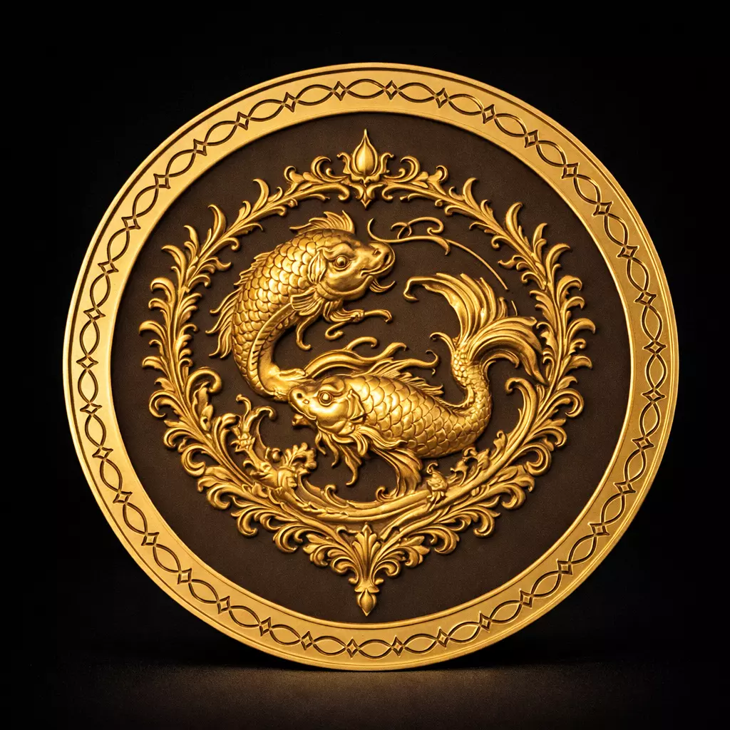 Pisces Zodiac Pendant 3D Printable Model Free 3D print model