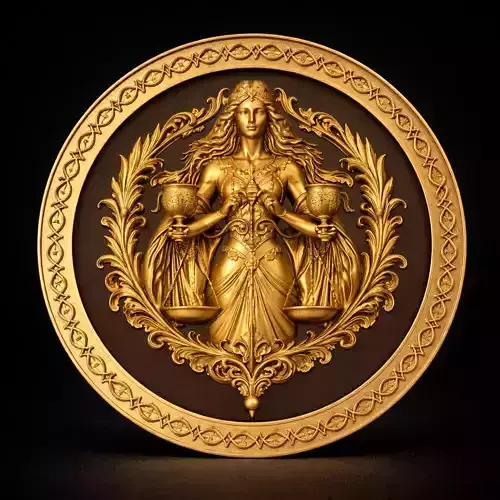 Libra Zodiac Pendant 3D Printable Model