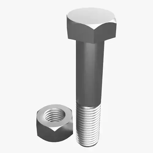 Bolt And Nut Free 3D model