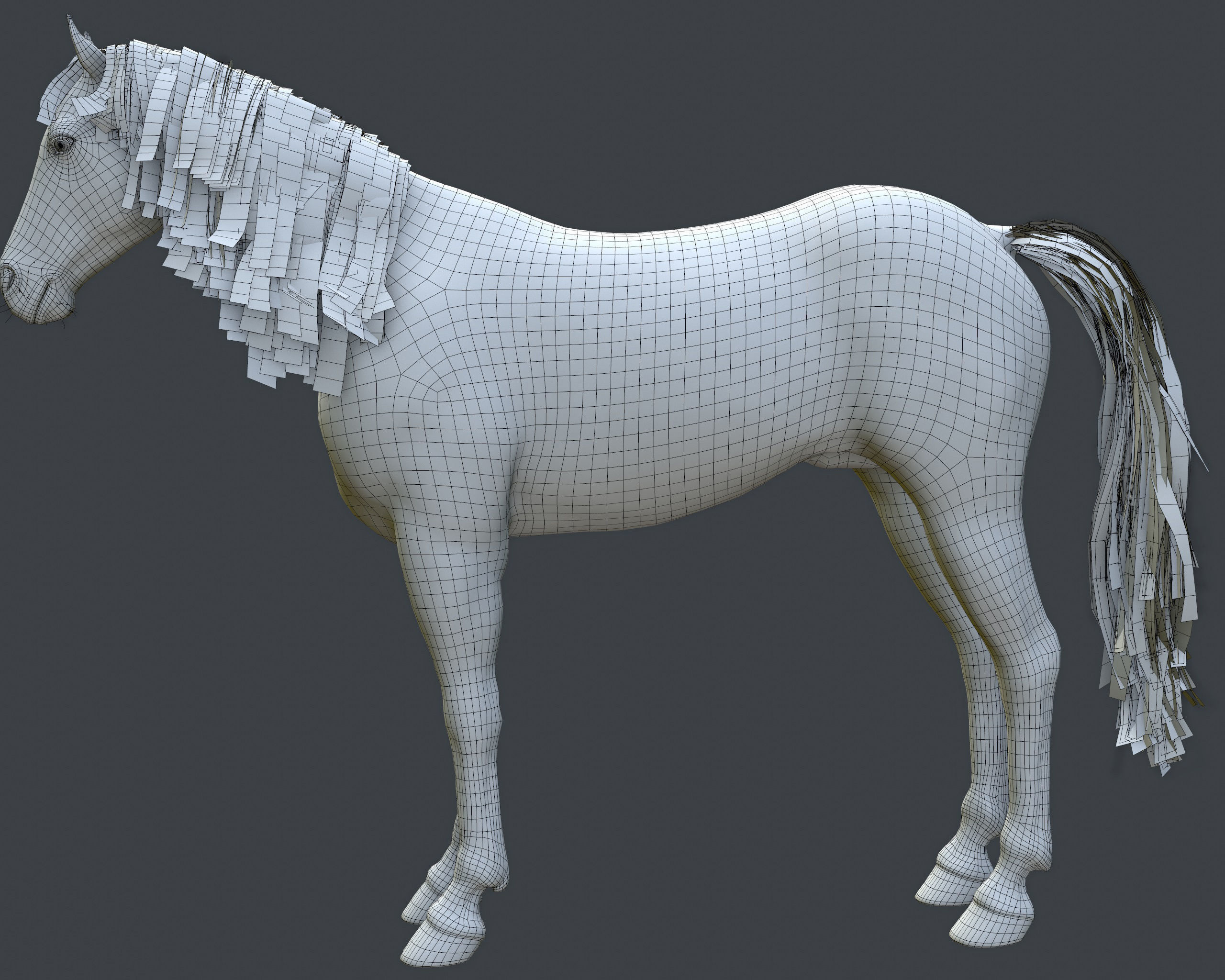 Game Horse up Low-poly 3D model_14