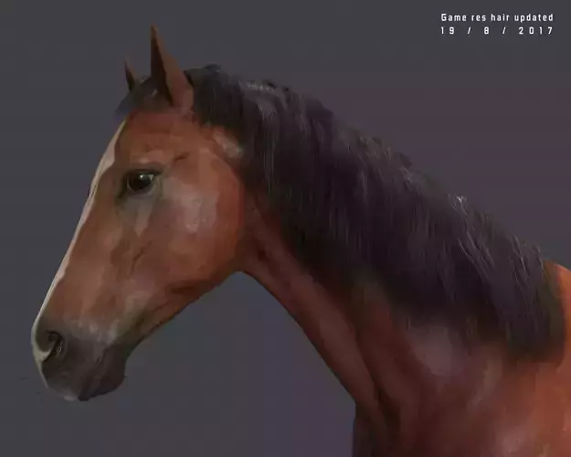 Game Horse up Low-poly 3D model