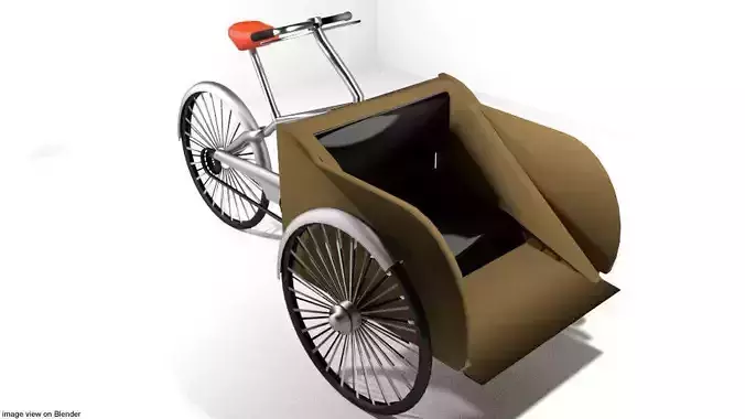 Rickshaw - front-driver 3D model