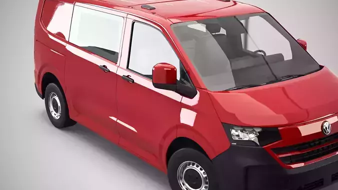 Volkswagen Transporter T7 2025 Low-poly 3D model 7