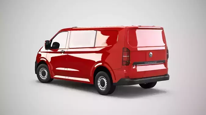 Volkswagen Transporter T7 2025 Low-poly 3D model 3