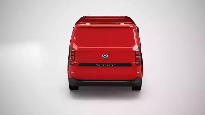 Volkswagen Transporter T7 2025 Low-poly 3D model 4