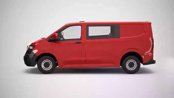 Volkswagen Transporter T7 2025 Low-poly 3D model 2