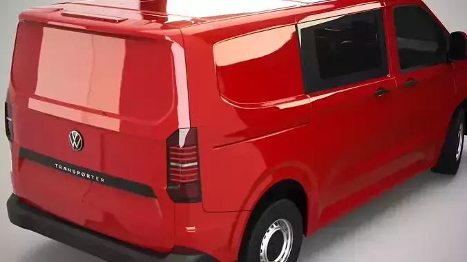 Volkswagen Transporter T7 2025 Low-poly 3D model 5