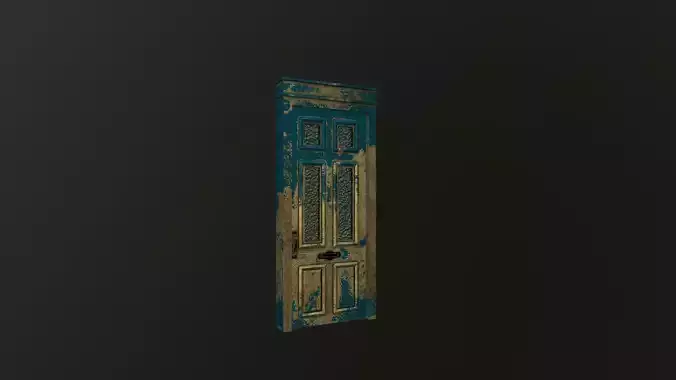Doors game ready asset Low-poly 3D model
