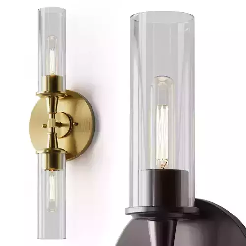 Double Bullet Glass Sconce 3D model