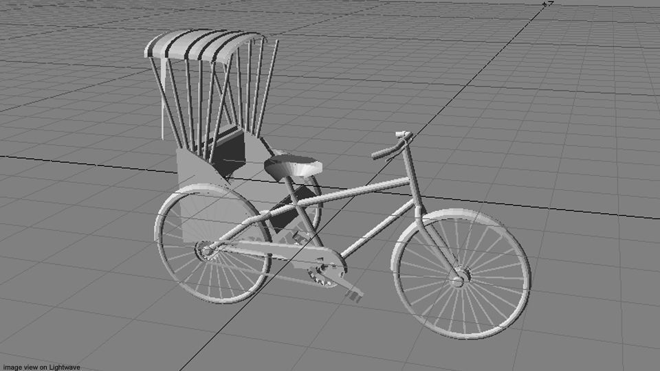 Rickshaw - Side-driver 3D model_4