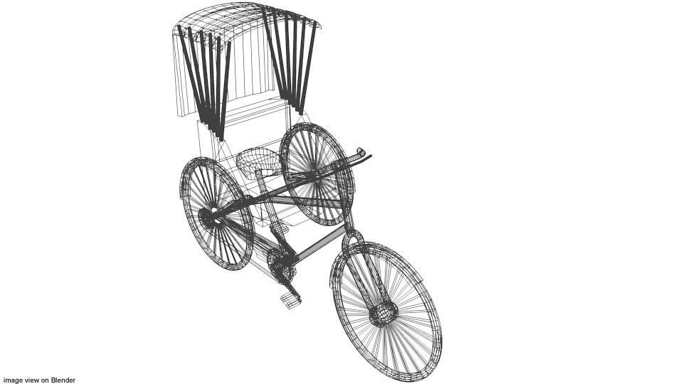 Rickshaw - Side-driver 3D model_3