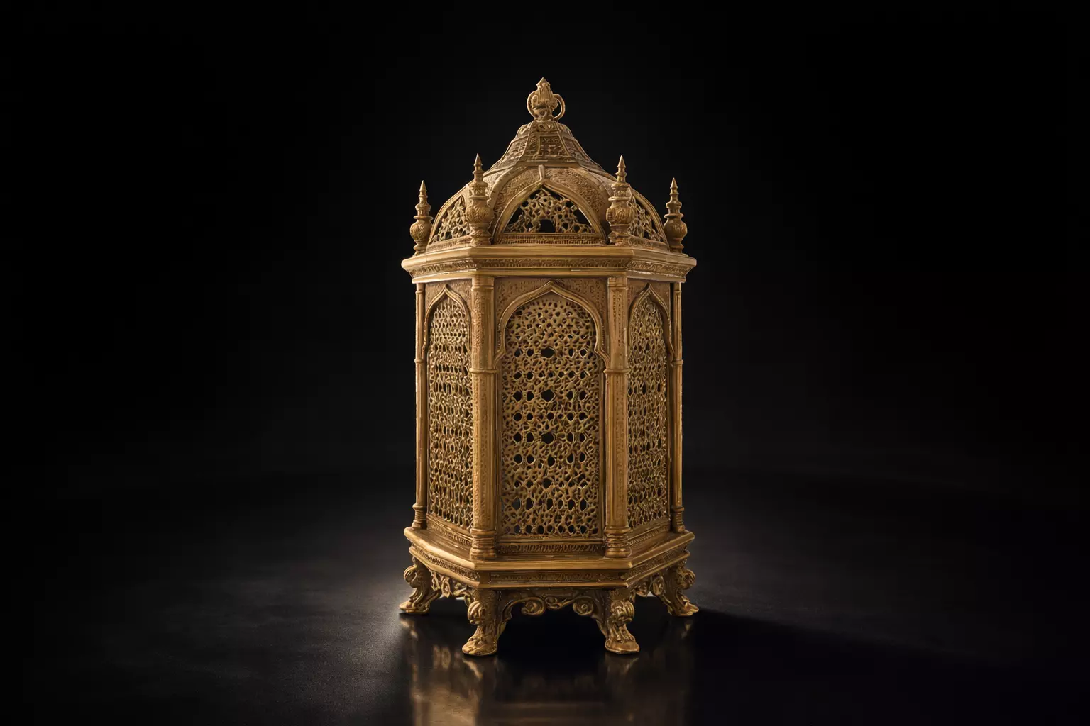 Majestic Ramadan Lantern Intricate Islamic Fanous Candle Holder 3D print model