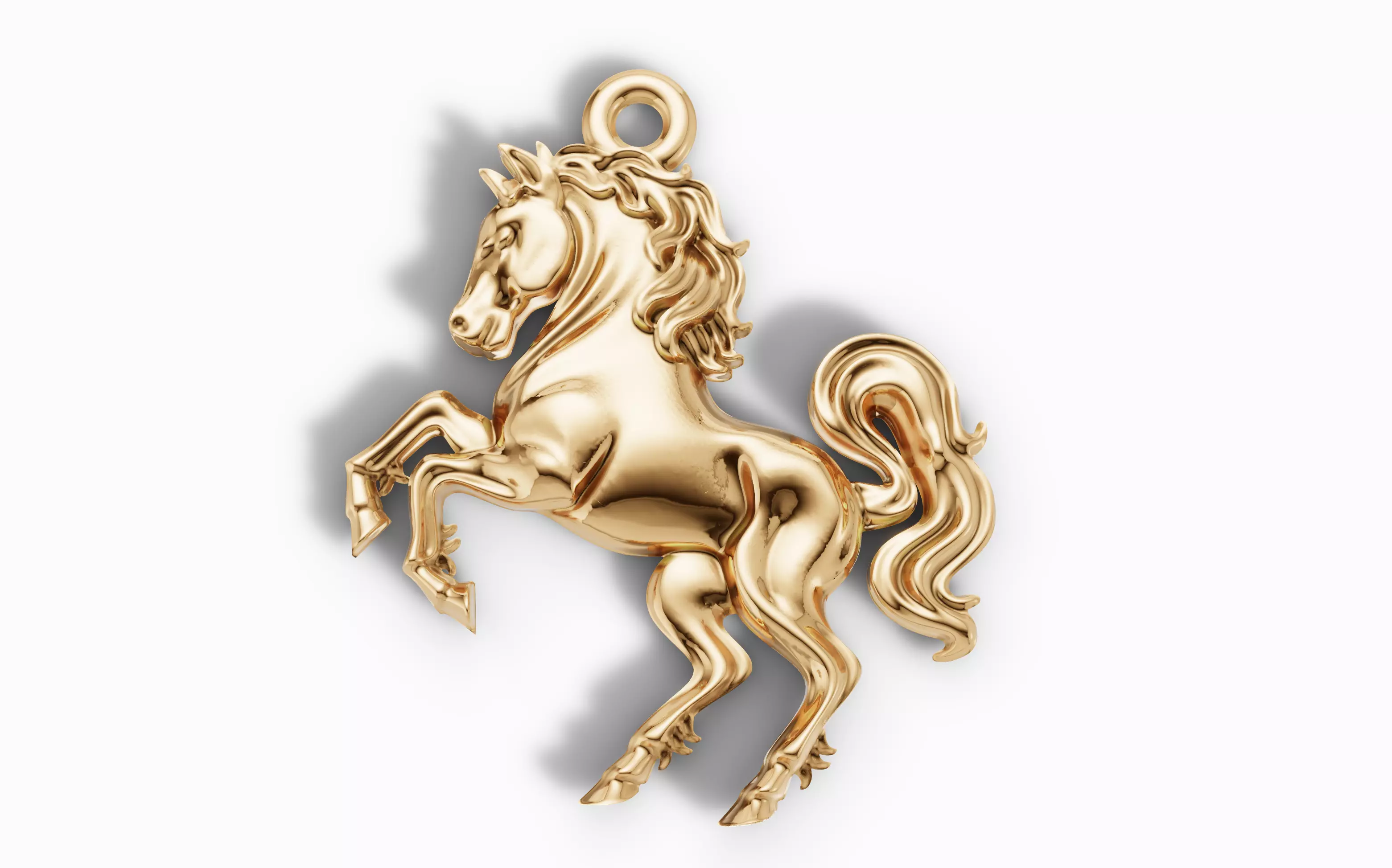 Classical Prancing Stallion Sculpture Horse Stallion Charm 3D print model
