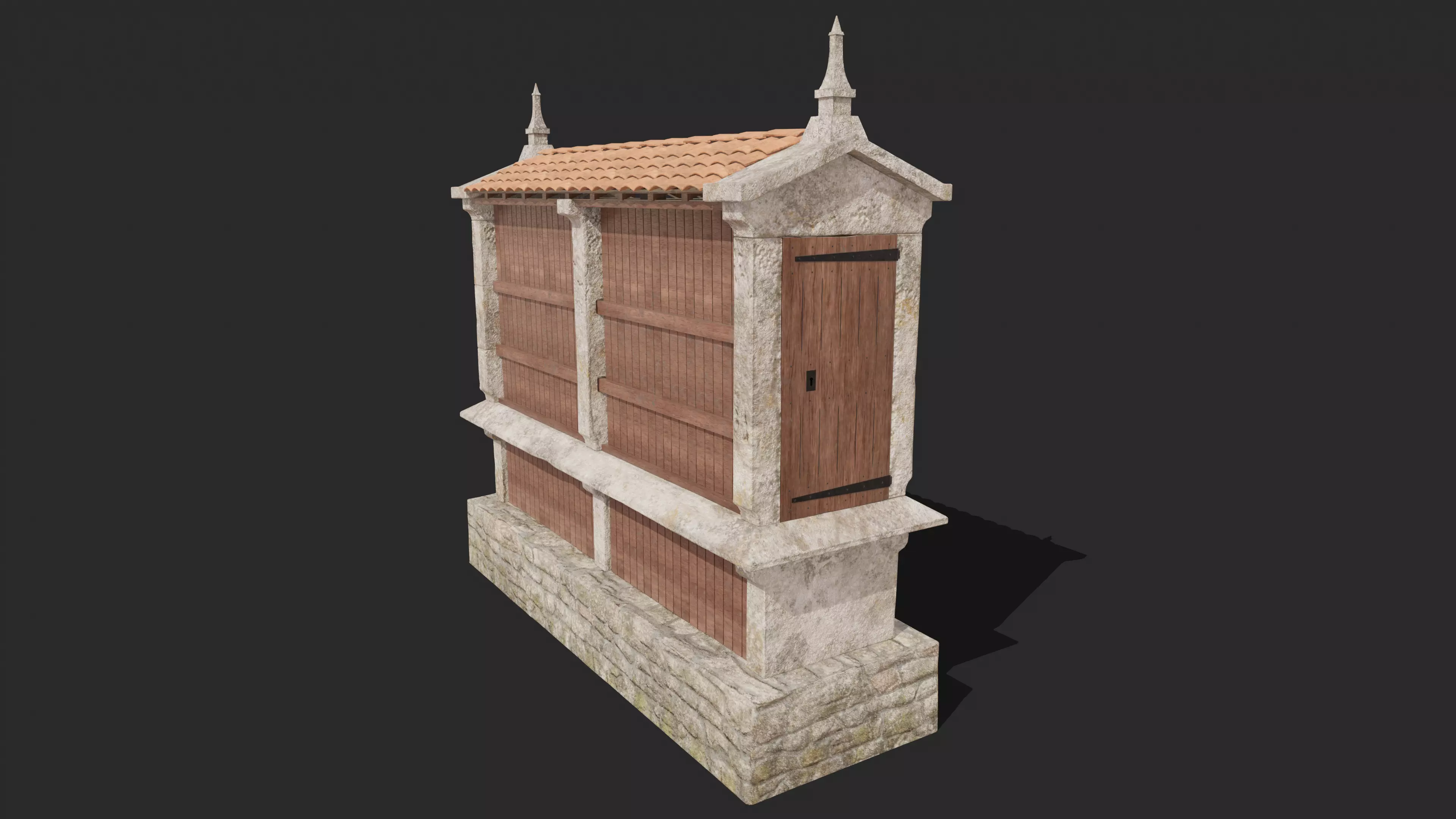 Galician Granary Horreo 3D model