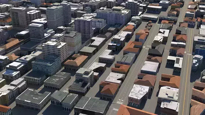 City 127 Low-poly 3D model 5