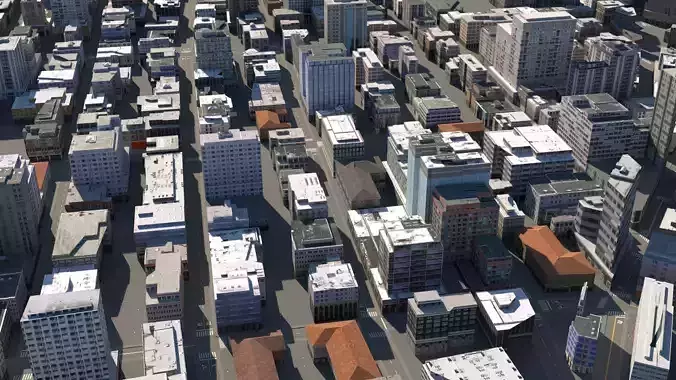 City 127 Low-poly 3D model 7