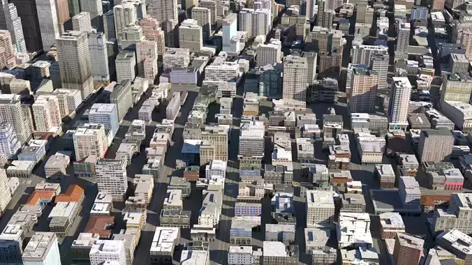 City 127 Low-poly 3D model 4
