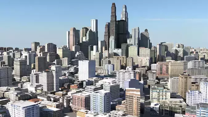 City 127 Low-poly 3D model 2