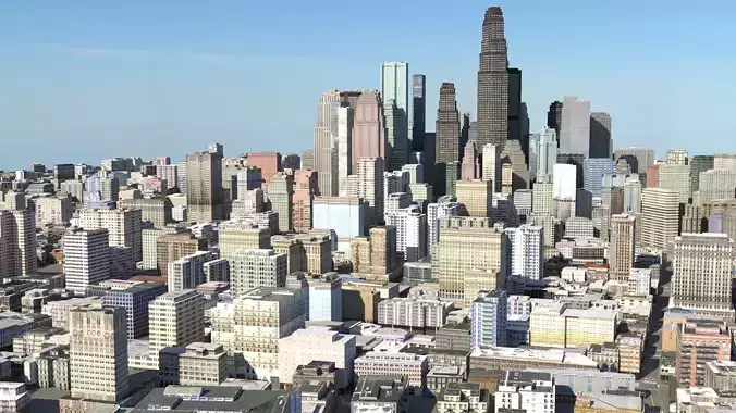 City 127 Low-poly 3D model 3