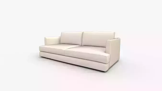 West Elm Haven XL Sofa Bench 3D model 7