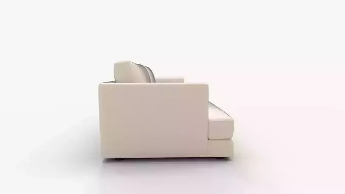 West Elm Haven XL Sofa Bench 3D model 2