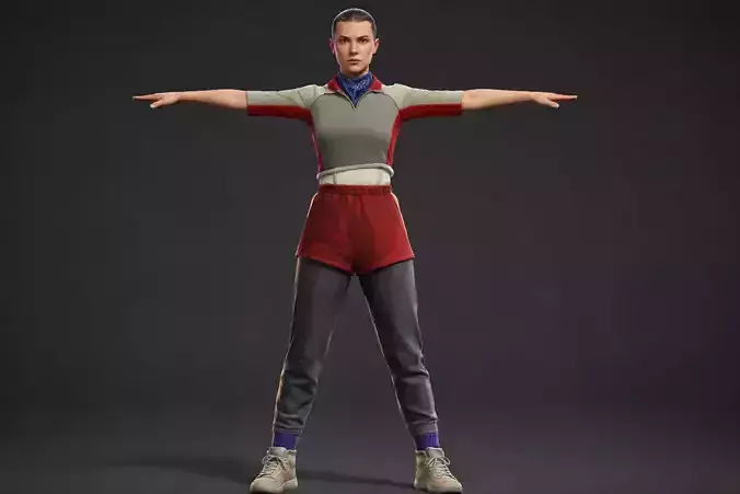 Stranger Things Reference Model STRANGER THINGS ONZE 3D model animated | CGTrader