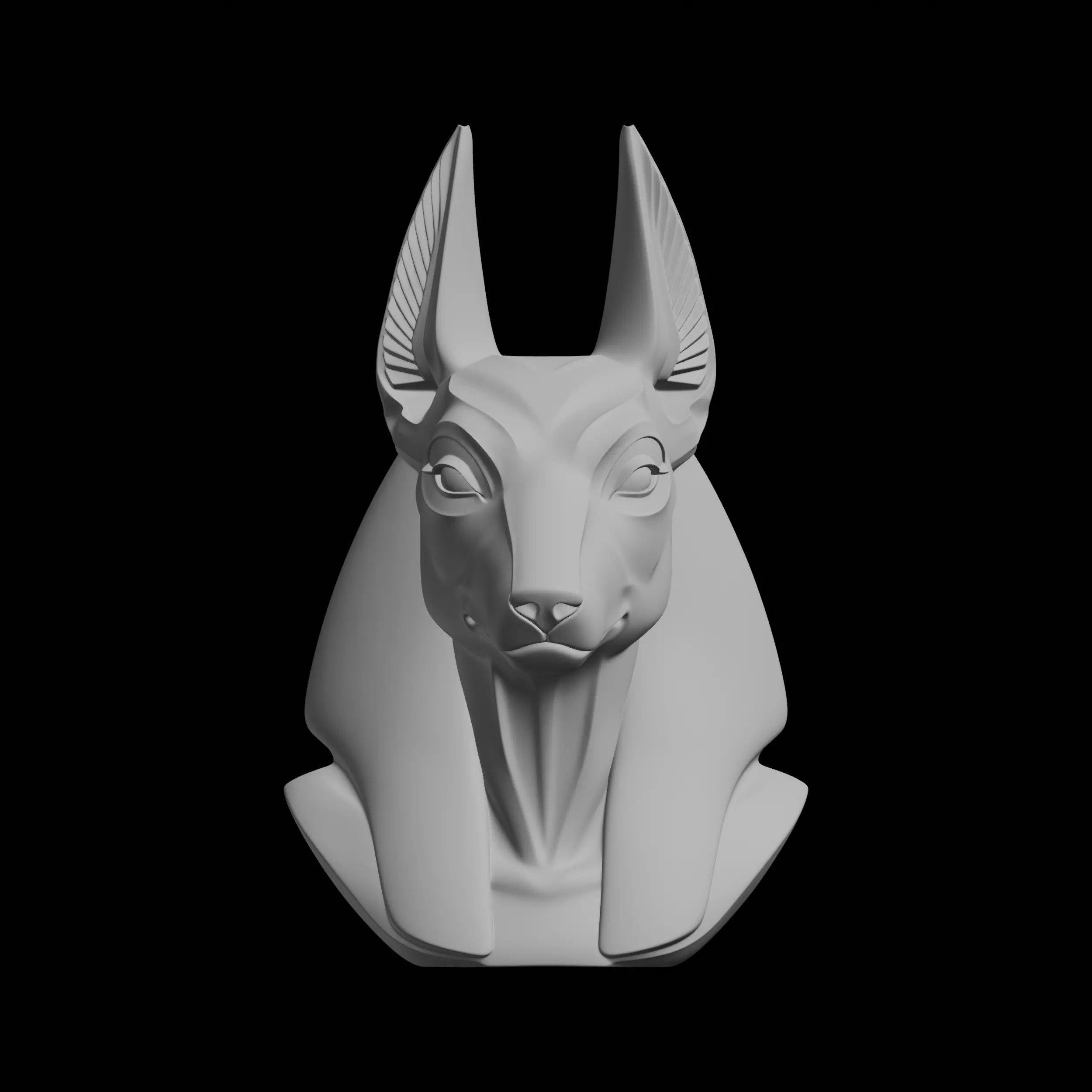 Anubis Bust Mythology Sculpture 3D print model