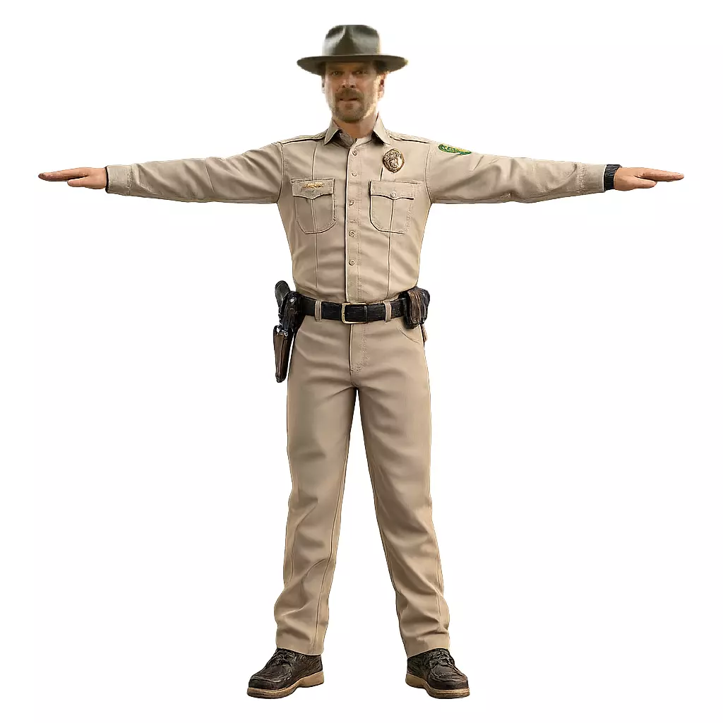 STRANGER THINGS JIM HOPPER 3D model