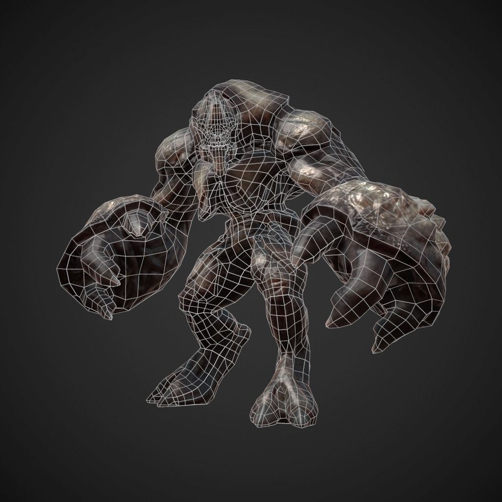 Creature Titan Low-poly 3D model_5
