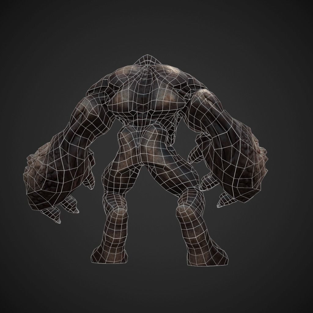 Creature Titan Low-poly 3D model_6