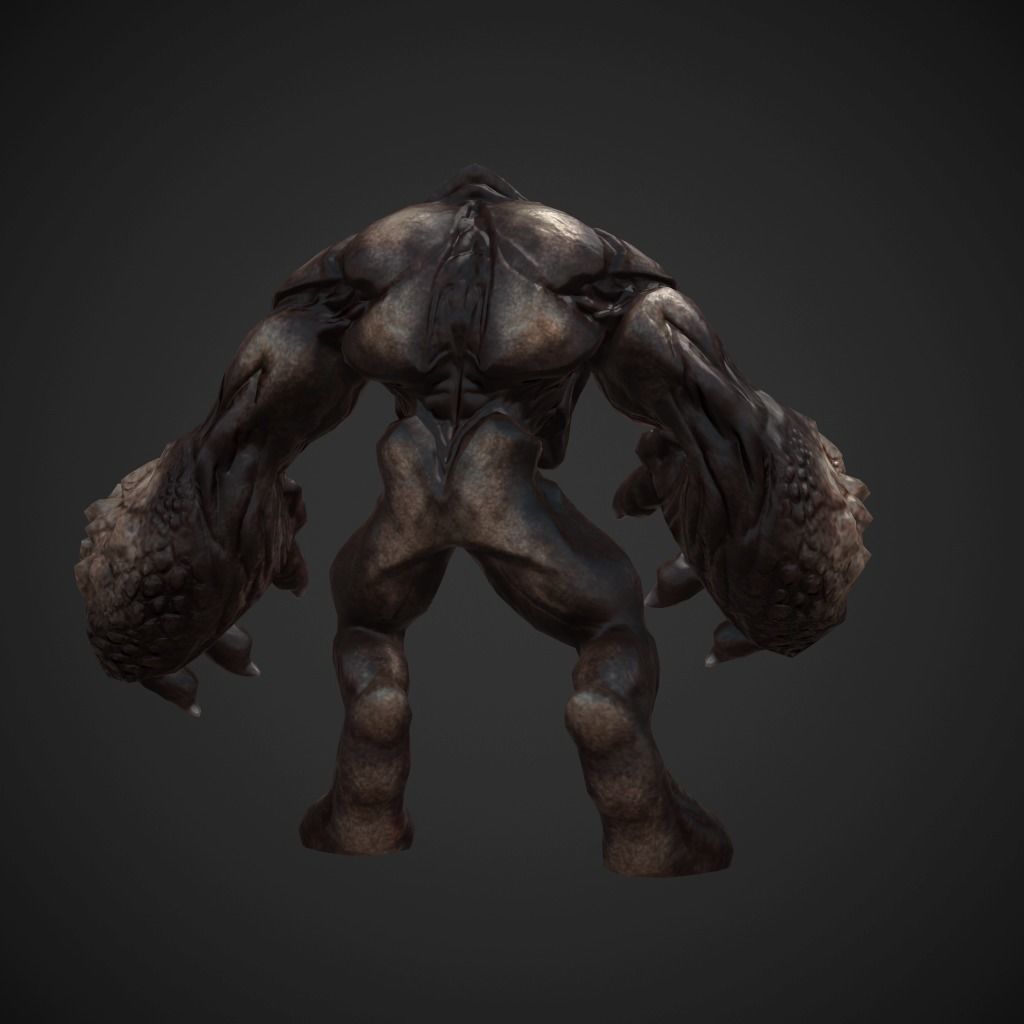 Creature Titan Low-poly 3D model_4