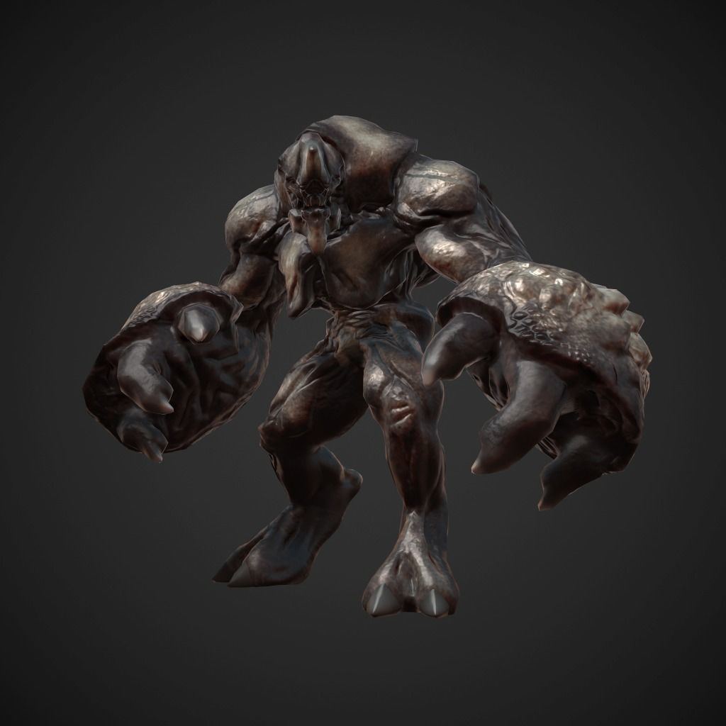 Creature Titan Low-poly 3D model_2