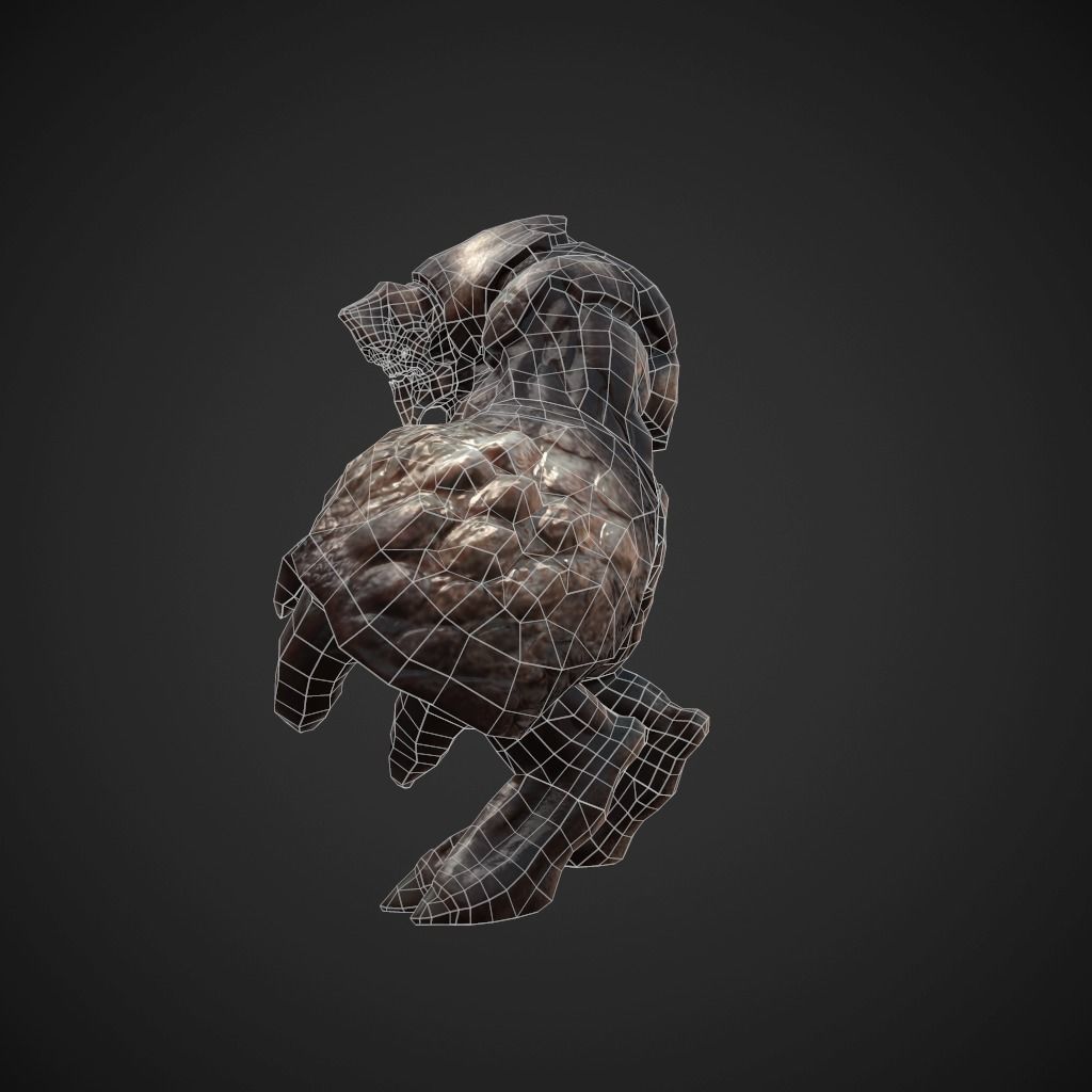 Creature Titan Low-poly 3D model_7