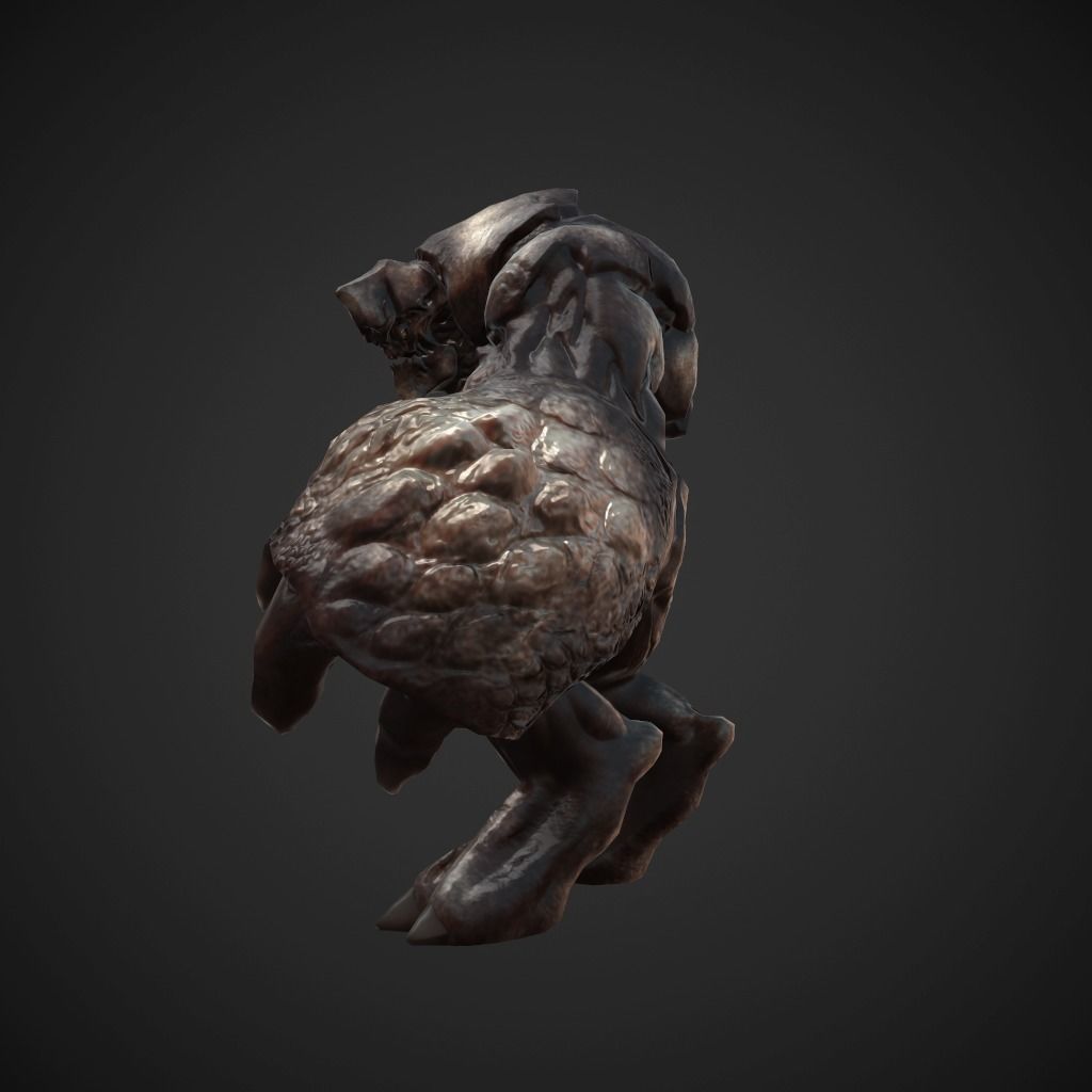 Creature Titan Low-poly 3D model_3
