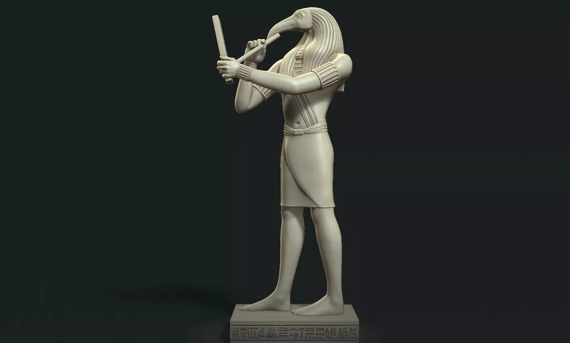 Thoth Egyptian God Statue 3D Printable Model 3D print model