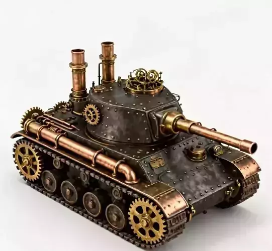 Steampunk Fantasy Tank 3D Model