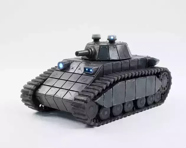Futuristic Autonomous Drone Tank 3D Model
