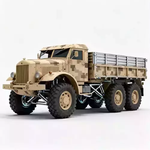 Modern Heavy Military Transport Truck 3D Model