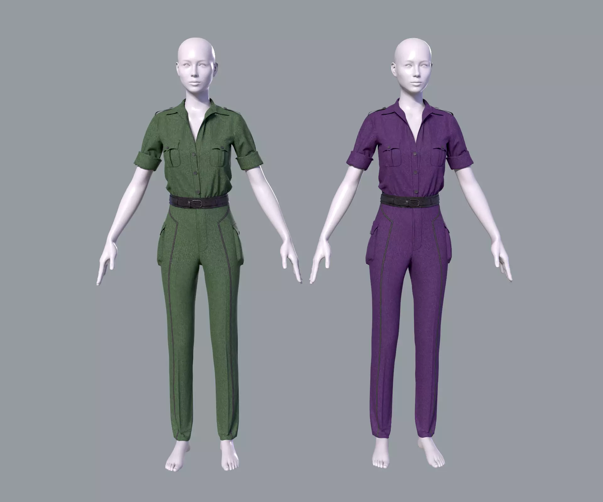Womens Casual Outfit 2 3D model