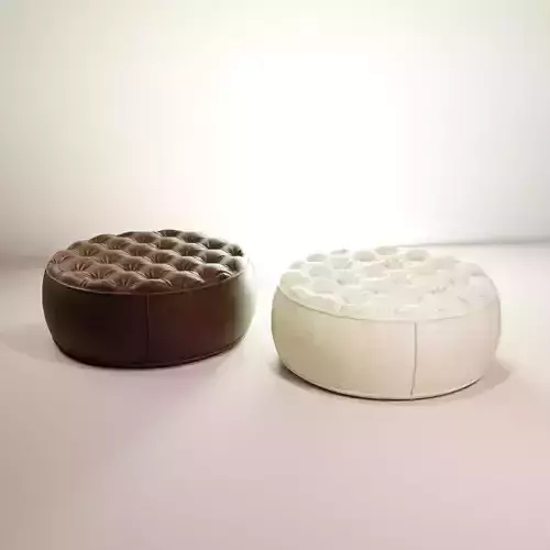 Round Chesterfield Ottoman