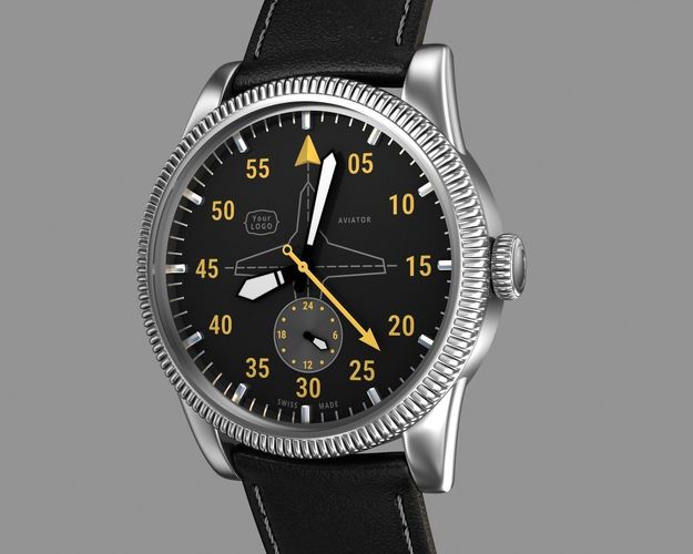 Aviator wrist watch My own design 3D model
