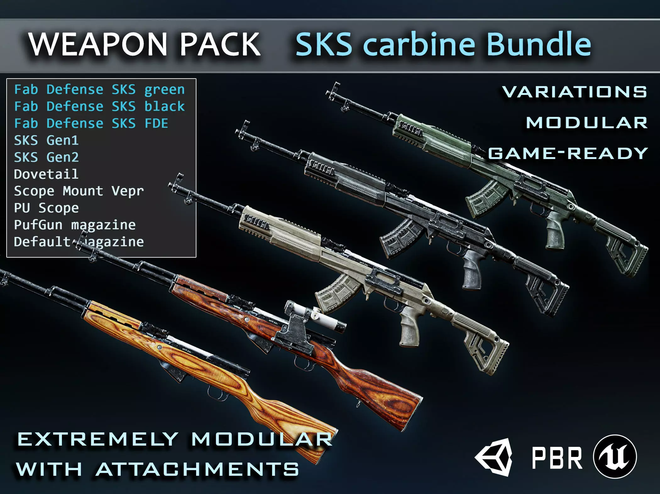 modular rifle SKS - weapon pack