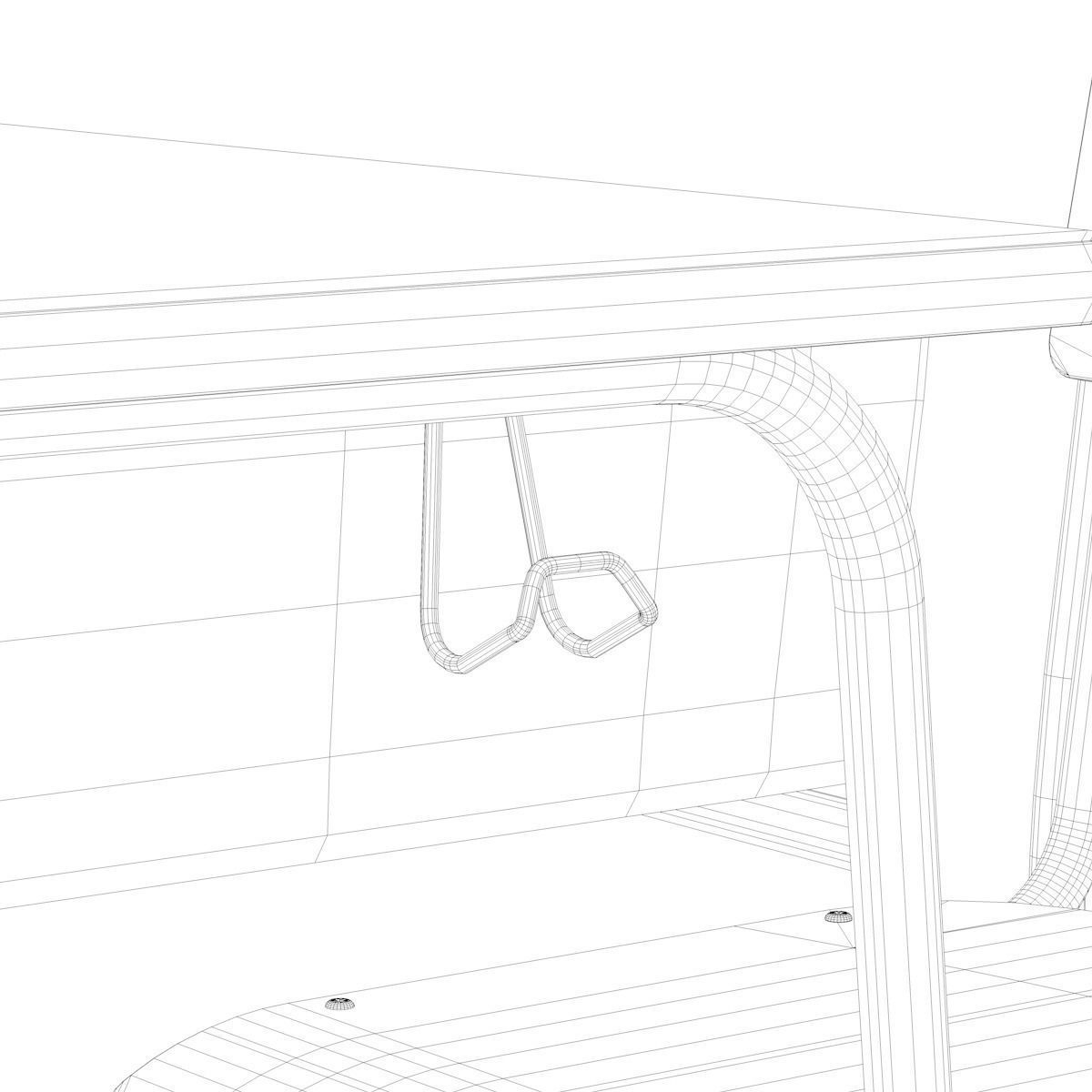 School Desk and Chair 3D model_27