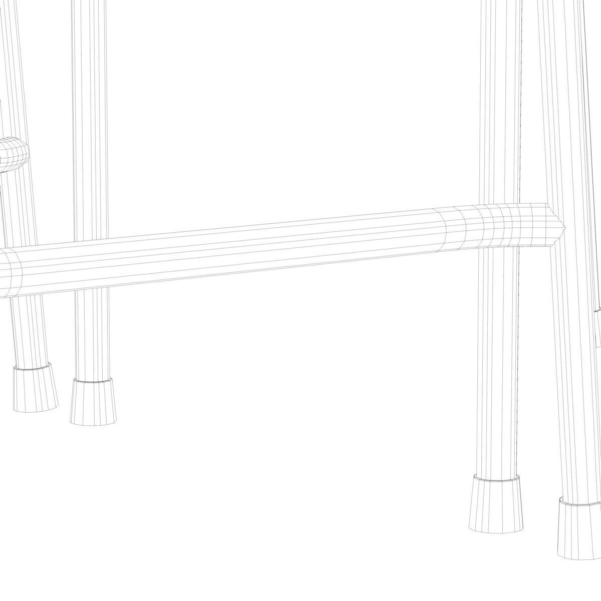 School Desk and Chair 3D model_26