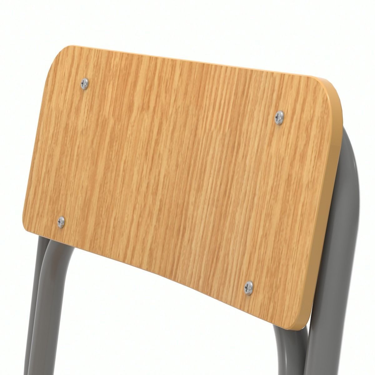 School Desk and Chair 3D model_12
