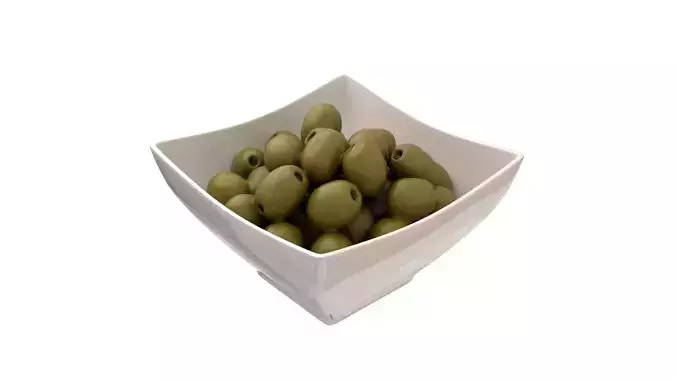 Olive Bowl 3D Model Low-poly 3D model 2