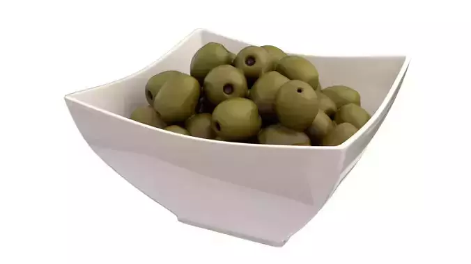 Olive Bowl 3D Model Low-poly 3D model 3