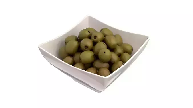 Olive Bowl 3D Model Low-poly 3D model 7