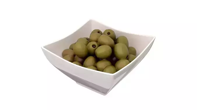 Olive Bowl 3D Model Low-poly 3D model 6