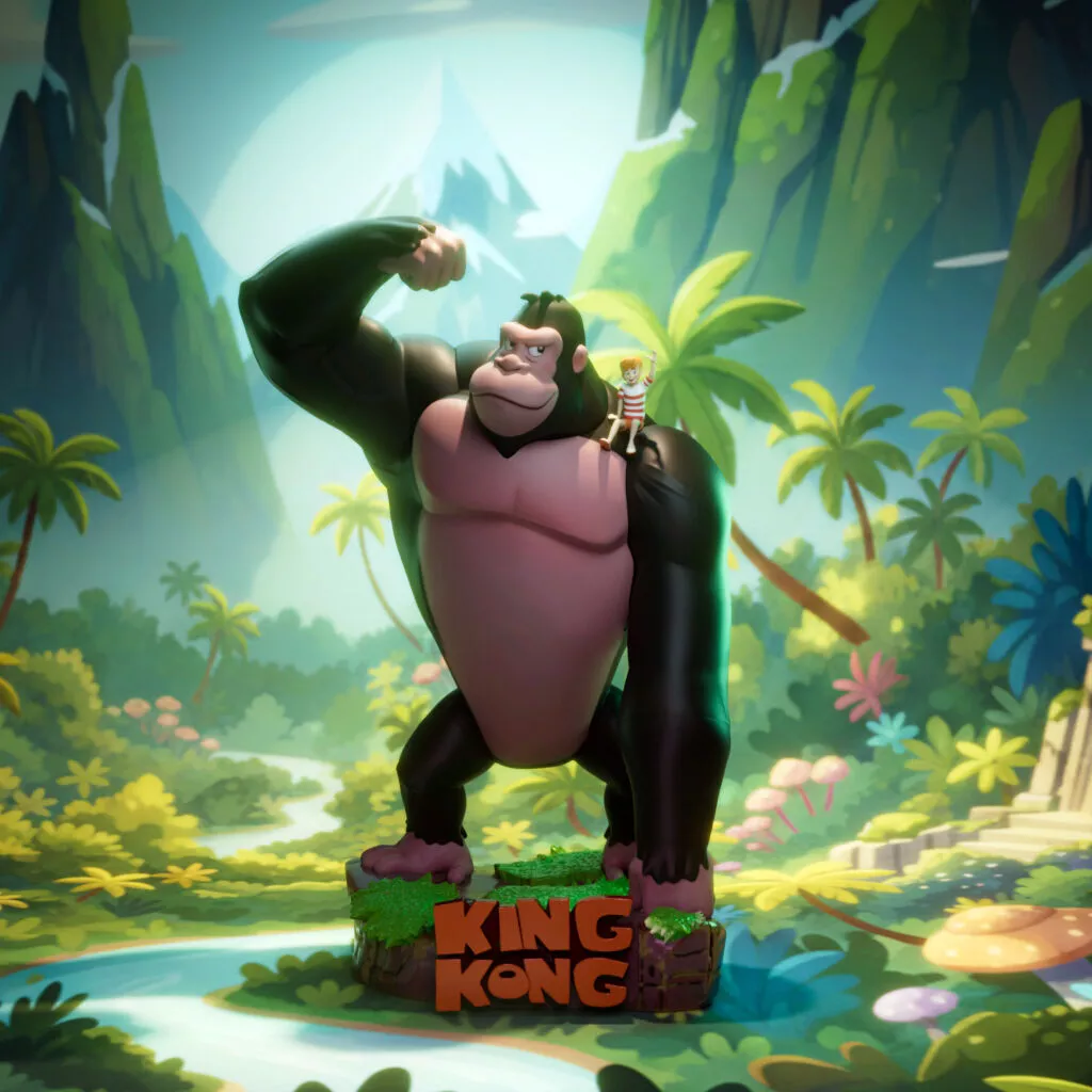 King Kong Cartoon 60s 3D print model